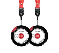 taoctee Panic Button Alarm for Security Emergency Remote Panic Alarm Siren | Lightweight and Compact Button with Lanyard,Emergency Alert System for House Business Shop,Home Strobe Siren (Only 2xbuttons)