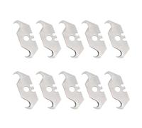 TAODAN 10PCS 1.92x0.74x0.23inch Multipurpose Carbon Steel Hook Shaped Blade Sheep Horn Knife Suitable for Cutting Roofing Material Roofing Felt Carpets Fabrics Cardboard Box Metal Sheet