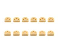 TAODAN 12PCS Guitar String Fastener Beige 3 Hole Plastic Guitar String with Bridge Bead Suitable for Acoustic Classical Guitar and Nylon String Guitar Ukulele