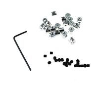 TAODAN 20 Sets 6x5mm Copper Plated Pin Lock Retainer with Wrench Badge Cap Reinforced Screw Clip Buckle Suitable for Leather Vests Hat Workwear Lanyards
