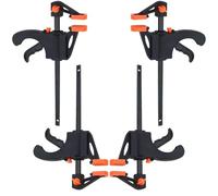 TAODAN 4PCS 4 Inch Trigger Quick Grip Clamps Bar Clamp Trigger Quick Grip Clamp Single Hand Ratchet Woodworking Clamp for Wood Bonding Processes