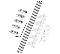 TAODAN 5 Sets 1.2x180mm Push Rod Component Adjustable Pushrod Connector Lock Control Horns Compatible with Vehicles and Remote Controlled Aircraft Toys