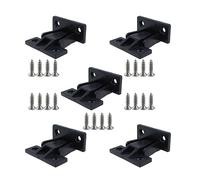 TAODAN 5PCS Black Plastic Fast Installation Push-On Clips Corner Buckle Quick Fitting Furniture Panel Joint Bracket for Cabinet Wardrobe Mounting Roman Column Connection