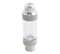 TAODAN Silver Aquarium Carbon Dioxide Single Head Bubble Counter with Built in Check Valve for Generator Regulators