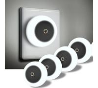 Taoellen Night Lights with Light Sensor, 4-Pack Dusk-to-Dawn Auto On/Off, White (6500K) LED Plug-in Wall Energy-Efficient Night Light for Bedroom, Bathroom, Hallway, Nursery Energy[Energy Class E]