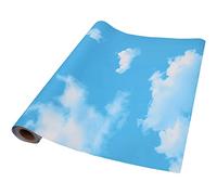 TAOGIFT Peel and Stick Contact Paper Blue Sky Clouds Pattern Wallpaper Vinyl for Kitchen Wall Art Crafts Decor 24x117 Inch