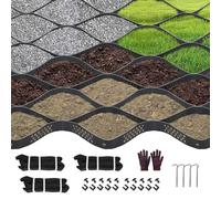 TAOHONGLIU All-in-One Foldable Expandable Gravel Grid (2/4" Thick, 3ft-30ft) - Driveway & Slope Ground Stabilizer,6x9 m/20x30 ft-H-5cm/2in
