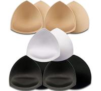 TAOHUA GARDEN 5 Pairs Bra Pads Inserts,Removable,Breathable, Air Cotton,Foam Sponge (3colors, D/E CUP)