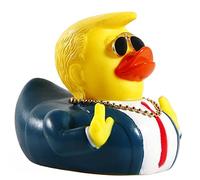 TAOHUAJIANG Rubber Ducks Car Duck Dashboard Decoration Squeak Ducks Toys Car Ornaments Car Décor Accessories with Sunglasses and Golden Necklace (Style A)