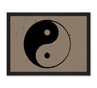 Artery8 Taoist Philosophy Yin Yang Black White A4 Artwork Framed Wall Art Print