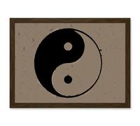Artery8 Taoist Philosophy Yin Yang Black White A4 Artwork Framed Wall Art Print