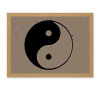 Artery8 Taoist Philosophy Yin Yang Black White A4 Artwork Framed Wall Art Print