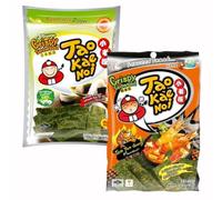 Taokaenoi Crispy Thai Seaweed Snacks - Original Flavour & Tom Yom Goong Flavour (Pack of 2)
