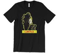 TAOKEBEAR Control Janet Jackson 90'S R&B World Tour Rhythm Nation Escapade Unisex 100% Cotton Short-Sleeve T-Shirts Black XXXL