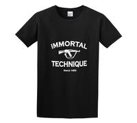 TAOKEBEAR Immortal Technique Logo Custom Unisex 100% Cotton Short-Sleeve T-Shirts Black S