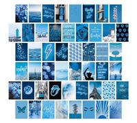 TAOLIN QING Collage Kit, 50 Set 4x6 Inch City Wall Art (Blue)