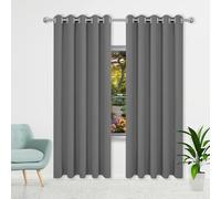 TAOLITAO Blackout Curtains Bedroom 224 x 229 cm Super Soft Texture Eyelet Thermal Curtains for Windows for Classical Bedroom, Dark Grey
