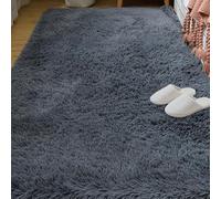 TAOLITAO Rugs Living Room 140 x 330 cm Non Slip Underside Beside Rugs Durable for Living Room, Bedroom, Nursery, Kids Baby, Dark Grey