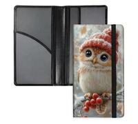 TAOLYUNI Car Registration and Insurance Holder 6 Compartments PU Leather Glove Box Organizer, Slim Vehicle Document Wallet with Elastic Band Pen Holder for ID and Cards, Colorful Bird Floral Pattern