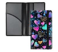 TAOLYUNI Car Registration and Insurance Holder 6 Compartments PU Leather Glove Box Organizer, Slim Vehicle Document Wallet with Elastic Band Pen Holder for ID and Cards, Cute Panda Bamboo Forest