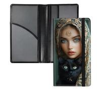 TAOLYUNI Car Registration and Insurance Holder 6 Compartments PU Leather Glove Box Organizer, Slim Vehicle Document Wallet with Elastic Band Pen Holder for ID and Cards, Colorful Bird Floral Pattern