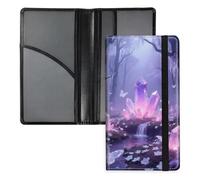 TAOLYUNI Car Registration and Insurance Holder 6 Compartments PU Leather Glove Box Organizer, Slim Vehicle Document Wallet with Elastic Band Pen Holder for ID and Cards, Romantic Skeletons With Roses