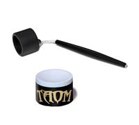 Taom Billiard Pool Cue Premium Chalk 2.0 Blue - with Chalk Holder