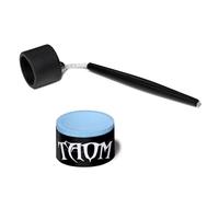 Taom Pyro Billiard Pool Cue Premium Chalk - Blue - with Chalk Holder
