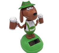 TAOMENG Solar Car Decoration, Solar Powered Dancing Toy, Car Dancing Solar Toy, Solar Powered Dancing Bobble Head Beer Dog Educational Toy Car Ornament Toy Kids