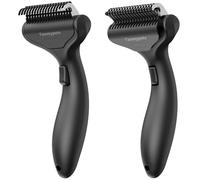 Taomypets Self Cleaning Grooming Rake Brush for Shedding Gently Removes Loose Undercoat Mats Tangled Deshedding Grooming Tool for Dogs Cats Extra Wide (Black)