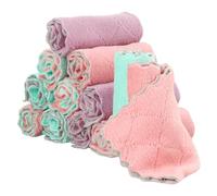 taonganui Pack of 12 Microfibre Cloths Microfibre Kitchen Cleaning Cloths 25 x 25 cm Ultra Absorbent Reusable Rags for Car Kitchen Bathroom