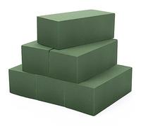 TAOPE Floral Foam Blocks - 2.3 x 3.5 x 8 Inches, Dry & Wet for Artificial Flowers - 6PCS Green Rectangular for Wedding Decoration