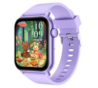 taopodo Kids Smart Watch with HD Touch Screen, IP68 Waterproof, Smart Watch for Kids with Puzzle Games, Step Counter, Heart Rate, Sleep Monitor, Flashlight, Music Player,Gift for Girls 8-12 (Purple)