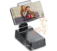 taopodo Multifunctional Cell Phone Stand with Wireless Bluetooth Speaker and Anti-Slip Base, HD Stereo Compatible with Multiple Devices, Tech Gadgets Gifts for Men/Women/Parents/Child (Black)