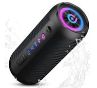 taopodo Portable Bluetooth Speaker with Powerful Stereo Sound, 3 EQ Mode & 3 RGB lights, IPX7 Waterproof, 24H Playtime, TWS Wireless Pairing, Outdoor Speaker for Home, Outdoors and Hiking
