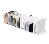 TaoQ C 10 PCS Adjustable Bag Dividers, Acrylic Dividers for Shelves Handbag Shelf Dividers for Closets Bookshelf Bedroom Kitchen, White