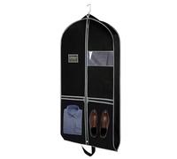 TaoQ C 110 cm Suit Storage Bag Travel Garment Bag with 2 Large Pockets Suit Cover Protector for Clothes Shirts Coats Dresses Suits, 1 Pack