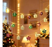 TaoQ C Christmas Ball Lights String, 3 Meters 20 Led Christmas Decorations Indoor Lights Star for Xmas Tree Wreath Holiday Xmas Party Home Garden Decor