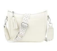 TaoQ C Cross Body Bag for Women, Women's Crossbody Bag Leather Shoulder Bag with Removable Shoulder Straps Large Shoulder Bags for Women Daily Use, Beige