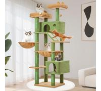 Taoqimiao Cat Tree, 180cm Large Cat Tower for Indoor Cats Tall Cat Tree