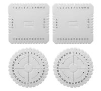 TAORANJU 4 Pcs Kumihimo Disk, Round and Square Foam Braiding Disk Set, Versatile Kumihimo Bracelet Kit Weaving Tools for DIY Bracelet Making, Braided Cord String, Handmade Beading, Jewelry Knitting