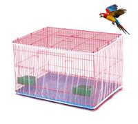 TAORANJU Bird Cage Seed Catcher, Adjustable Soft Nylon Mesh Bird Cage Cover, Stretchy Dustproof Universal Parrot Birdcage Cover for Parakeet Macaw African (170-200cm)