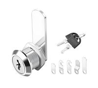TAORANJU Cam Lock with 5 Interchangeable Plates and 2 Keys, Keyed Alike Zinc Alloy Lock for Letterbox, Cabinet, Furniture and Drawer