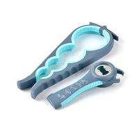 TAORANJU Jar Opener for Weak Hands, 5 in 1 Multi Function Bottle Opener with Rubber, Ring Pull Can Opener Aid Kitchen Gadgets for Arthritic Hands, Elderly, Children