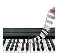 TAORANJU Removable Piano Notes Guide for Beginner, 88 Key Full Size Piano Keyboard Stickers, Silicone Key Note Labels for Kids Adults Easy Learning
