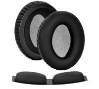Taoricen Earpads + Headband for KRK KNS 6400/KNS 8400, Black Protein Leather Replacement Earcup Accessories
