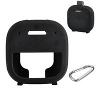Taoricen Silicone Protective Case for Bose SoundLink Micro 2 Speaker with Metal Carabiner Clip (Black)