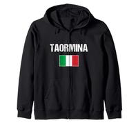 Taormina Italy Italian Flag Sicily Italy Sicilia Taormina Zip Hoodie