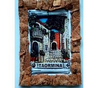 Taormina Sicily italia Italy Souvenir fridge magnet handmade travel holidays city Souvenir Fridge Magnet 8x7 Cm APPROX gift ideas