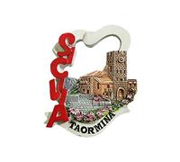 Taormina Sicily Italy 3D Refrigerator Magnet Resin Travel Souvenirs,Handmade Home & Kitchen Decoration Taormina Fridge Magnet Collection Gift